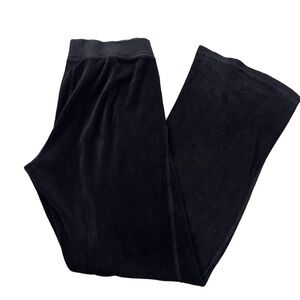 Vintage Y2K Juicy Couture Black Velour Lounge Pants Size Small